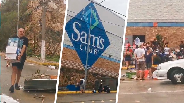 Huracán Otis Captan en video saqueos a Sams Club de Acapulco MARCA