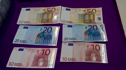 Monedas y billetes de euros para imprimir  Billetes de euro, Billete de 5,  Billetes