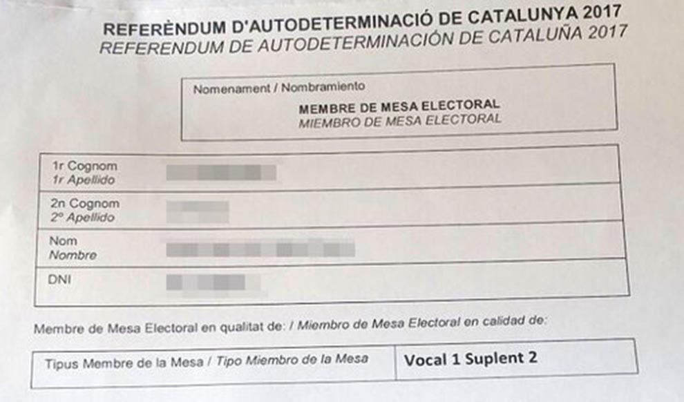 Referéndum Cataluña 1-O: La Generalitat a entregar las para las del 1-O | EL MUNDO