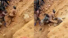 Frenético y milagroso rescate de nueve mineros en Congo durante un derrumbe