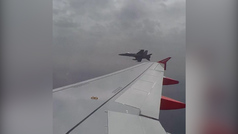 Un caza español escolta a un avión con destino a Menorca por una falsa amenaza de bomba