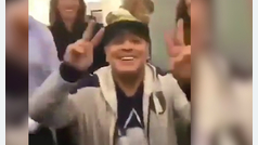 Así celebra Maradona la derrota de Macri