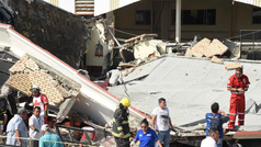 Este es el momento en el que colapsa la parroquia de México dejando al menos 10 fallecidos