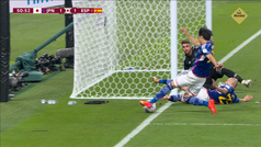 El polémico segundo gol de Japón: ¿salió el balón por la línea de fondo?