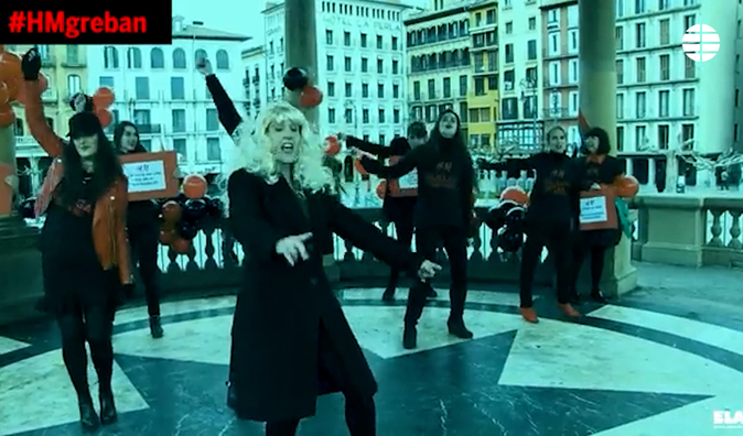 Trabajadoras de H&M de La Morea, en Pamplona, ​​parodiaron a Shakira para visibilizar su huelga