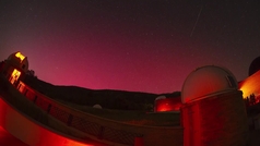 Las auroras boreales cubren los cielos de Espaa tras la tormenta geomagntica