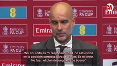 Guardiola: "La derrota es mi culpa, el plan de juego no fue bueno"