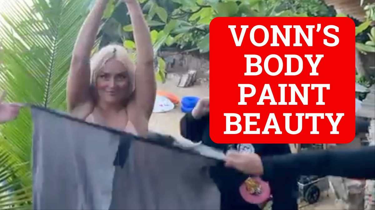 Lindsey Vonn goes behind the scenes at SI Swimsuit body paint photoshoot, image size:1200x675