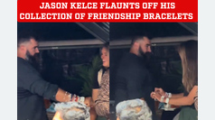 Jason Kelce flaunts friendship bracelet collection to wife Kylie at Taylor Swift concert