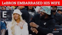 LeBron James embarrasses wife Savannah on screen at WNBA game