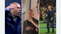 Zidane festej el triunfo del Real Madrid con su clebre movimiento de manos