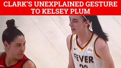 Caitlin Clark unexplained interaction with Kelsey Plum after game