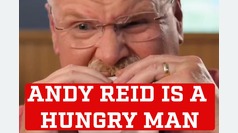 Andy Reid epic feat for a commercial shows his love for cheeseburger