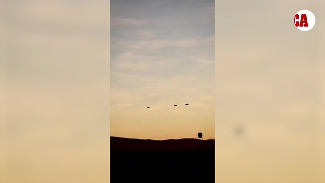 Incredible footage shows UFOs flying in skies over Nevada