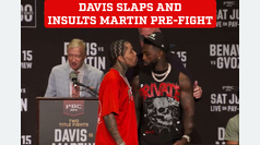 Gervonta Davis slaps and insults Frank Martin in pre-fight face-off