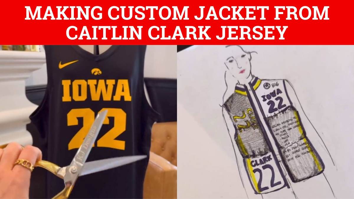 Kristin Juszczyk designs Caitlin Clark custom jacket for her NCAA scoring  record