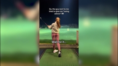 Puro 'mansplaining': un amateur le explica a una golfista profesional cómo mejorar su swing
