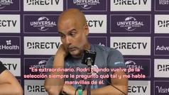 Guardiola sobre Lamine: "A Rodri cuando vuelve de la seleccin siempre le pregunto por l y..."