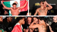 Ryan Garca y Devin Haney protagonizan candente pesaje, con cerveza, empujones y bandera de Mxico