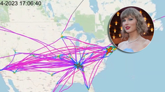 Polmico grfico de vuelos de Taylor Swift... siendo activista contra el Cambio Climtico