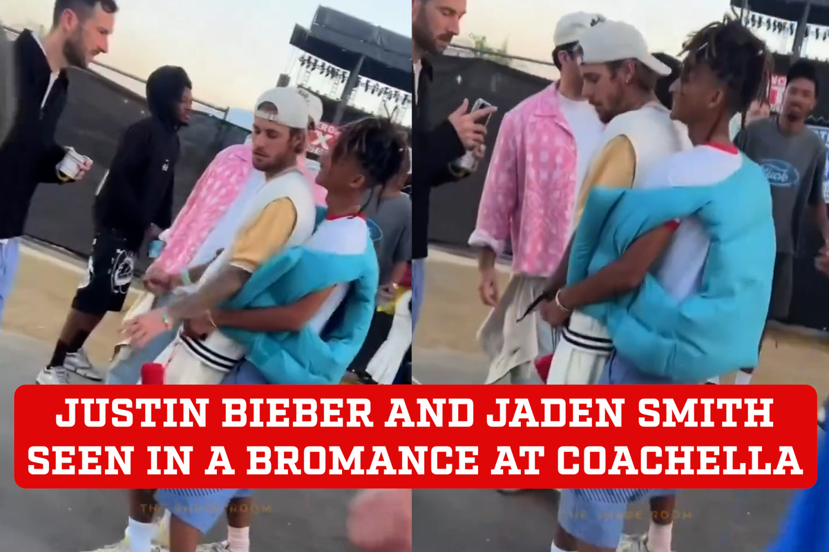 Justin Bieber and Jaden Smith seen in a bromance at Coachella