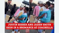 Justin Bieber and Jaden Smith seen in a bromance at Coachella