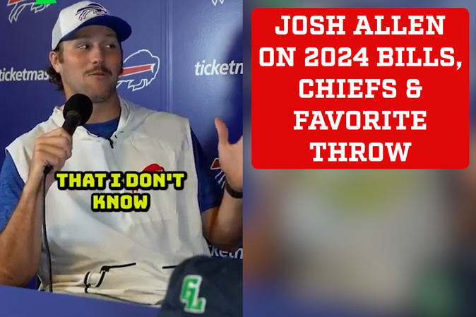 Josh Allen talks 2024 Bills_ Chiefs rivalry_ and reveals his all-time  favorite throw