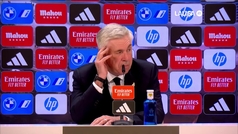 Ancelotti ironiza sobre la temporada de Real Madrid: "No hemos jugado bien, llevamos con goles"