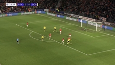 Gol de Malen (0-1) en el PSV 1-1 Borussia Dortmund