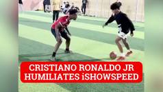 Cristiano Ronaldo Jr dribbles like his father and makes a fool of iShowSpeed