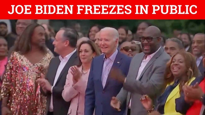 Joe Biden freezes at Juneteenth event while everyone else dances - VIDEO