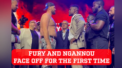 Tyson Fury and Francis Ngannou FACE OFF for the first time at press conference