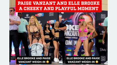 Paige VanZant, Elle Brooke share cheeky face off at MF & DAZN