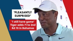 Tiger Woods ''pleasantly surprised'' with recovery on return in Bahamas