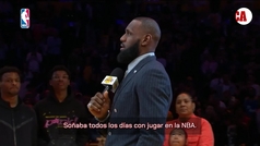 El inspirador discurso de LeBron James en el homenaje por su récord de anotación