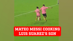 Mateo Messi cooking Luis Suarez's son in a 1v1 play after the Inter Miami game