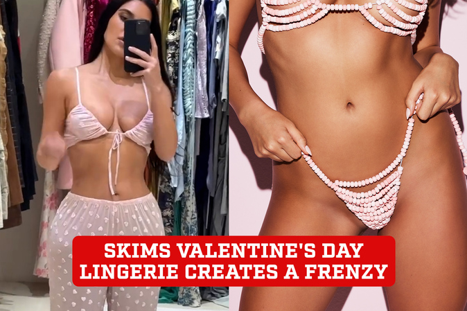This Valentine's Day lingerie from Kim Kardashian's Skims brand caused the  website to crash