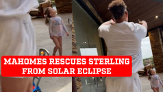 Patrick Mahomes rescata a Sterling de mirar el sol durante un eclipse solar 2024