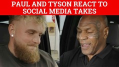 Jake Paul and Mike Tyson react to social media posts about their fight