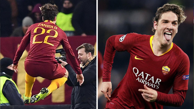 Maillot AS Roma Zaniolo 2018/19 - Version Stade Domicile - Taille M Nike