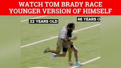 Tom Brady attempts to beat his 40 yard dash time from 2000 NFL Combine