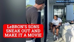 LeBron James' sons Bronny and Bryce sneak out to avoid his cooking on Taco Tuesday