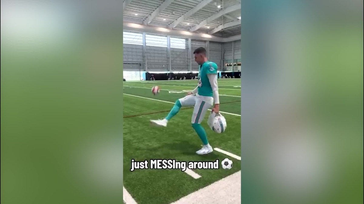 VIDEO: Los Miami Dolphins de la NFL, por Messi hicieron jueguitos - Olé