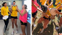 Jenni Hermoso celebra su primer cumpleaos como jugadora de Tigres con tremendo pastelazo