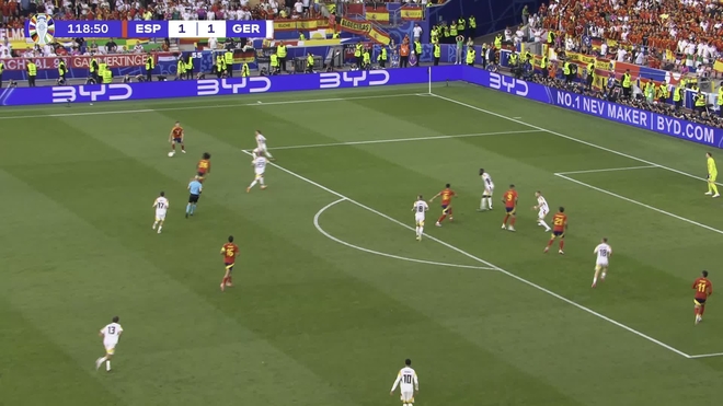 Gol de Mikel Merino (2-1) en el España 2-1 Alemania
