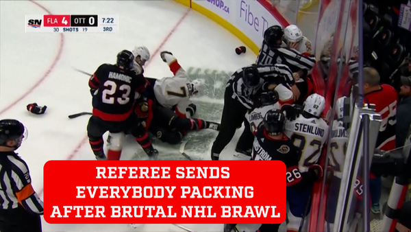 Brawl during NHL game results in unprecedented 10-minute penalties for  every player on the ice