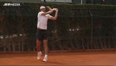 Rafa Nadal se entrena en las pistas del Real Club de Tenis de Barcelona para preparar el God