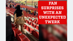 Curvy woman stuns fans when she unexpectedly drops her pants and twerks during a baseball game