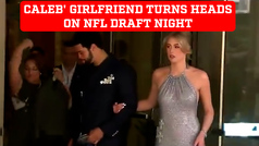 Caleb Williams and his girlfriend turn heads during NFL draft night