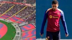Aficin del Barcelona corea el nombre de Vitor Roque en Montjuic, tras rumores sobre su salida